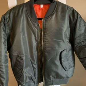 Mens Olive green puffer coat